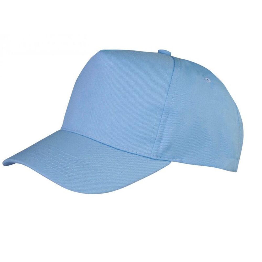 Result Headwear Childrens/Kids Boston 65/35 Polycotton Cap / Sky